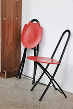Load image into Gallery viewer, Mid Century Red Folding Chairs
