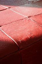 Load image into Gallery viewer, Danish Leather Patchwork Ottoman