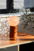 Load image into Gallery viewer, Wood Cylinder Globe Lamp By Interdesign