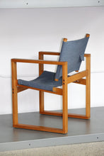 Load image into Gallery viewer, Blue Mid Century Sling Chair