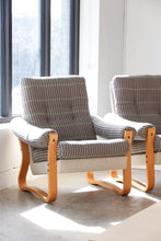 Load image into Gallery viewer, Chunky Plaid & Bentwood Lounge Chair