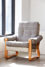 Load image into Gallery viewer, Chunky Plaid & Bentwood Lounge Chair