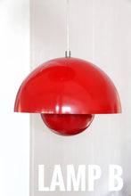 Load image into Gallery viewer, Red Verner Panton Flower Pot Lamp