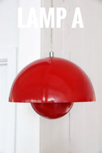 Load image into Gallery viewer, Red Verner Panton Flower Pot Lamp