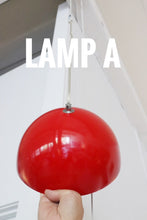 Load image into Gallery viewer, Red Verner Panton Flower Pot Lamp