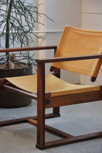 Load image into Gallery viewer, Mid Century Yellow Canvas Chair