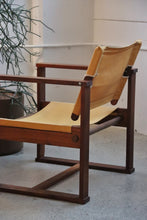 Load image into Gallery viewer, Mid Century Yellow Canvas Chair