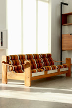 Load image into Gallery viewer, Scandinavian Pine & Leather Sling Sofa