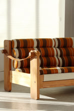 Load image into Gallery viewer, Scandinavian Pine & Leather Sling Sofa