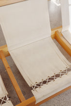 Load image into Gallery viewer, Scandinavian Pine & Leather Sling Sofa
