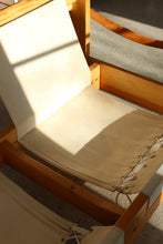 Load image into Gallery viewer, Scandinavian Pine & Leather Sling Sofa