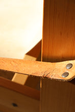 Load image into Gallery viewer, Scandinavian Pine & Leather Sling Sofa