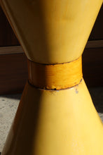 Load image into Gallery viewer, Vintage Yellow Enamel Hourglass Planter