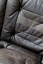 Load image into Gallery viewer, Brown Leather Patchwork Loveseat