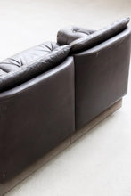 Load image into Gallery viewer, Brown Leather Patchwork Loveseat