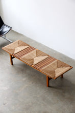 Load image into Gallery viewer, Japanese Woven Mid Century Bench
