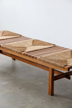 Load image into Gallery viewer, Japanese Woven Mid Century Bench