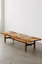 Load image into Gallery viewer, Japanese Woven Mid Century Bench