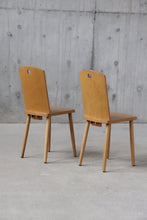 Load image into Gallery viewer, Vintage Blonde Wood Chairs - Pair