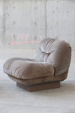 Load image into Gallery viewer, Space Age Suede Lounge Chair By Saporiti Italia