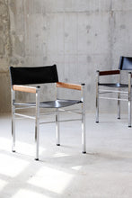 Load image into Gallery viewer, Vinyl, Chrome, & Wood Arm Chairs