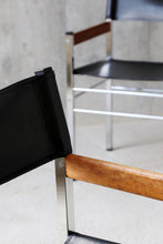Load image into Gallery viewer, Vinyl, Chrome, & Wood Arm Chairs