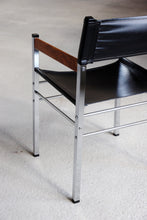 Load image into Gallery viewer, Vinyl, Chrome, & Wood Arm Chairs