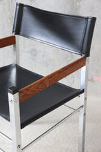 Load image into Gallery viewer, Vinyl, Chrome, & Wood Arm Chairs