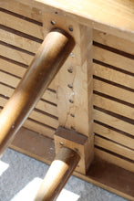 Load image into Gallery viewer, Short Mid Century Slatted Bench