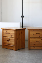 Load image into Gallery viewer, Danish Pine Nightstands By Drylund