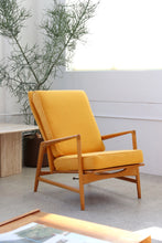 Load image into Gallery viewer, Yellow Danish Recliner Lounge Chair