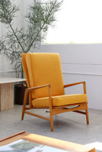 Load image into Gallery viewer, Yellow Danish Recliner Lounge Chair