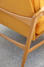 Load image into Gallery viewer, Yellow Danish Recliner Lounge Chair