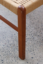Load image into Gallery viewer, Teak & Paper Cord Stool