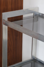 Load image into Gallery viewer, Aluminum & Smoked Glass Bar Cart