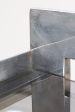 Load image into Gallery viewer, Aluminum & Smoked Glass Bar Cart