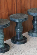 Load image into Gallery viewer, Green Marble Swivel Stool