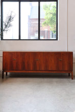 Load image into Gallery viewer, Mid Century Teak Credenza W/ Brass Latches