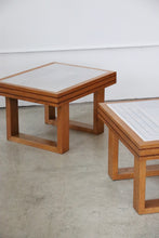 Load image into Gallery viewer, Handmade Oak & Tile Side Tables