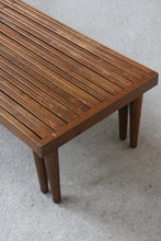 Load image into Gallery viewer, Mid Century Expandable Slatted Bench