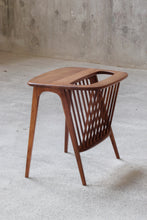 Load image into Gallery viewer, Walnut Magazine Rack Side Table By Arthur Umanoff