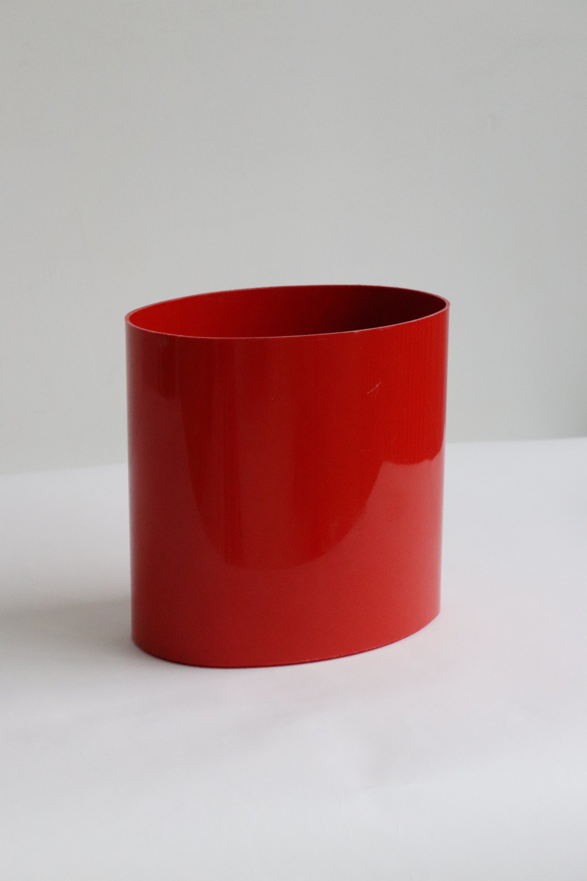 Red Plastic Kartell Waste Basket In The Comfort Of