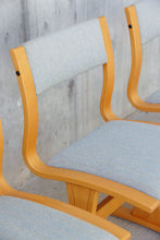 Load image into Gallery viewer, Set Of 6 Mid Century Beech Dining Table Chairs