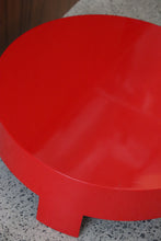 Load image into Gallery viewer, Red Round Chunky Low Table