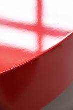 Load image into Gallery viewer, Red Round Chunky Low Table