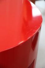 Load image into Gallery viewer, Red Round Chunky Low Table