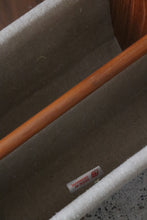 Load image into Gallery viewer, Danish Teak & Canvas Magazine Holder