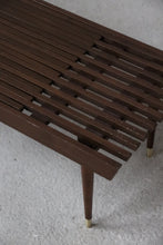 Load image into Gallery viewer, Mid Century Extendable Slatted Bench