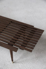 Load image into Gallery viewer, Mid Century Extendable Slatted Bench