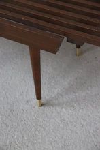 Load image into Gallery viewer, Mid Century Extendable Slatted Bench